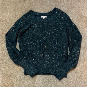 LC Lauren Conrad Green and Gold Sweater